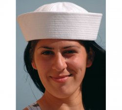 Sjömansmössa/Sailor hat -UNISEX, VIT